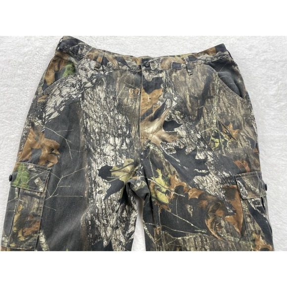 Jerzees Outdoors Pants Mens XL Brown Camo Mossy Oak Break Up Cargo Hunting - Picture 3 of 16
